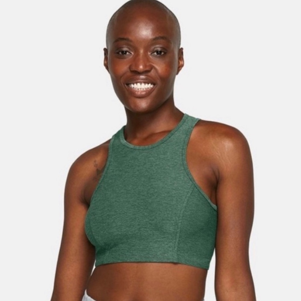 Outdoor Voices Athena Crop Top Hunter Green L